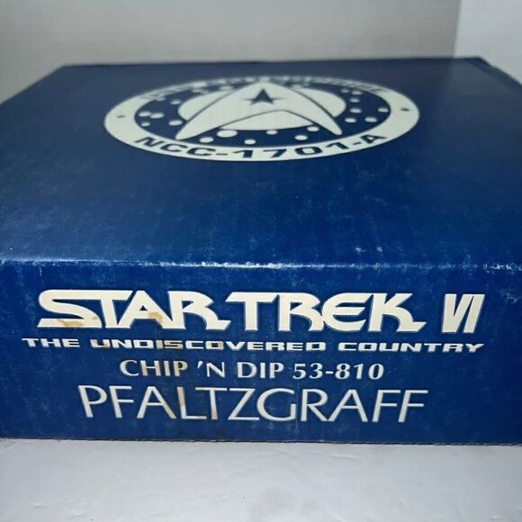 Pfaltzgraff STAR TREK VI CHIP N DIP Plate Set 53-810 Undiscovered Country 1993 - Picture 4 of 5
